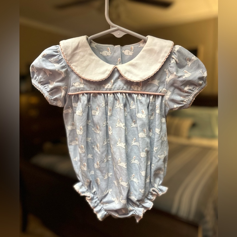Shrimp and Grits Easter Bubble, Size: 3 months, Only worn once